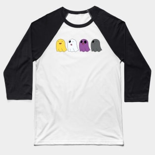Non Binary Pride Ghosts Baseball T-Shirt